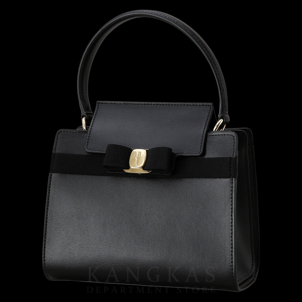 FERRAGAMO(USED)페레가모 뉴 바라리본 탑핸들 블랙